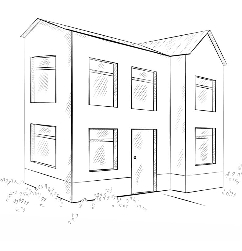 Two Story House Coloring Game Two Story House