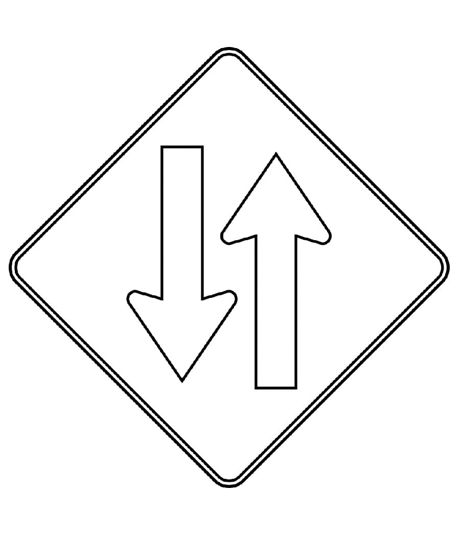 Two Ways Traffic Sign
