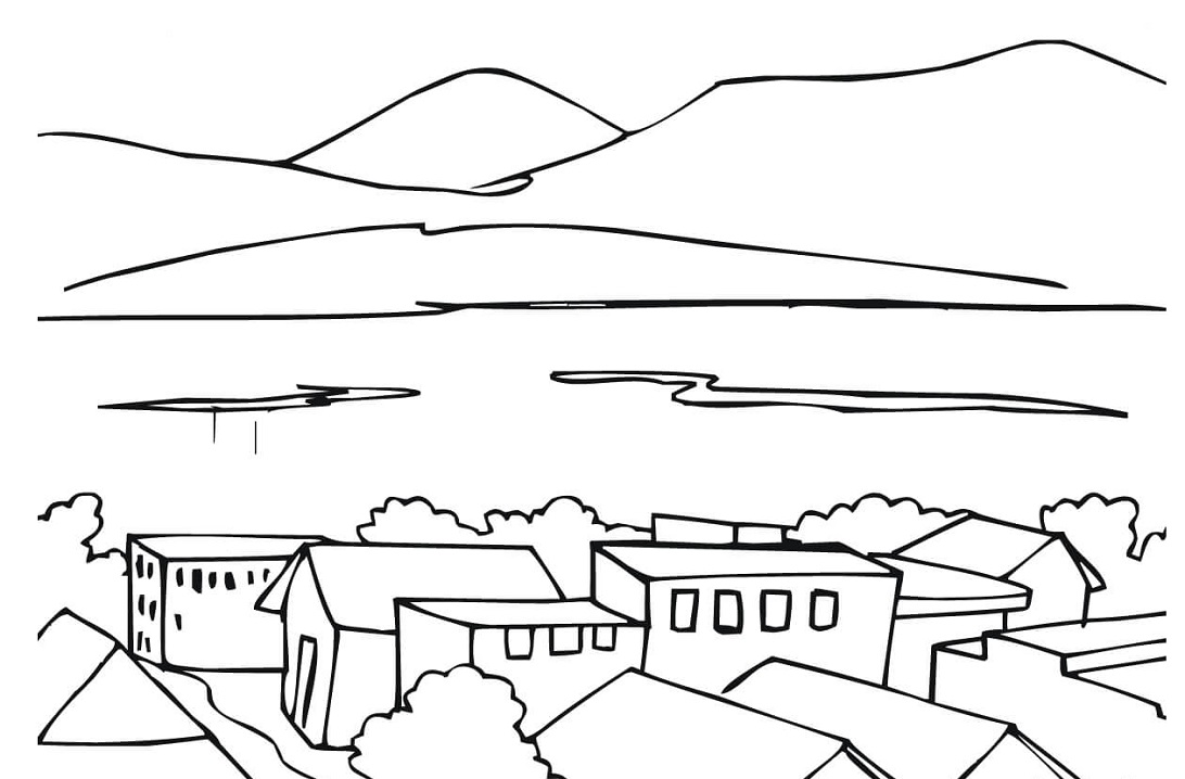 Typical City Landscape in Norway