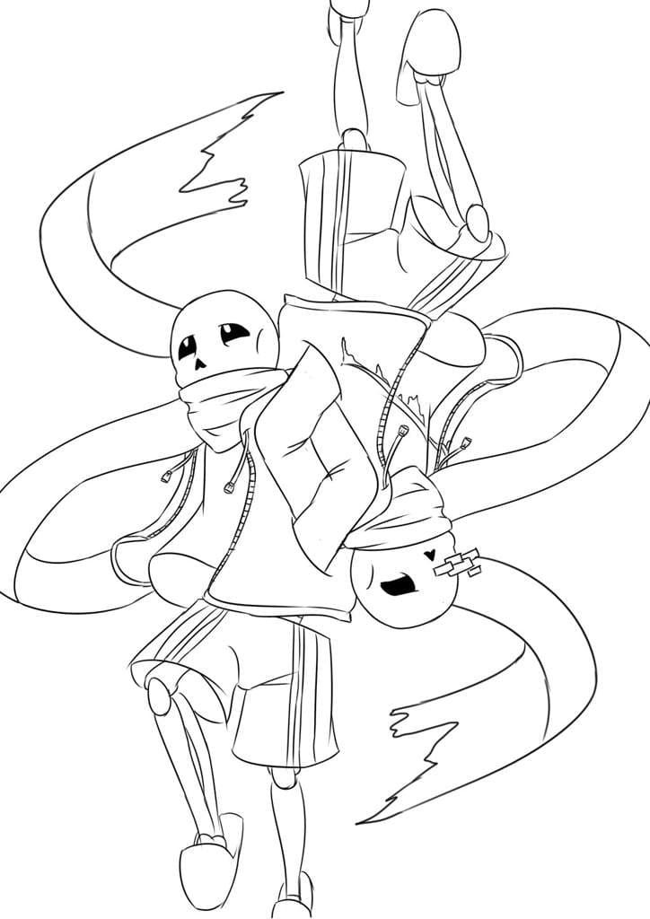 Undertale Sans 6 coloring page Coloring Game Undertale Sans 6 coloring page
