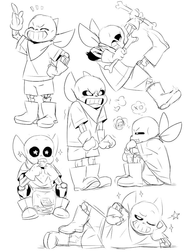 Undertale Sans 7 coloring page Coloring Game Undertale Sans 7 coloring page