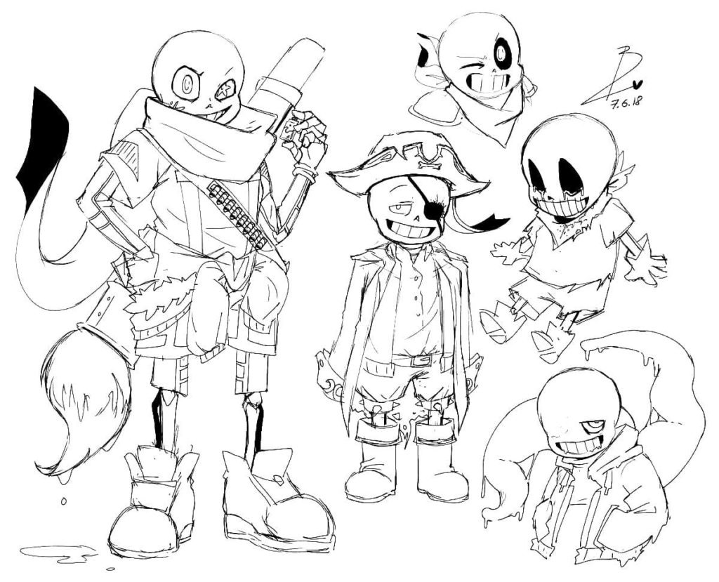 Undertale Sans 9 coloring page Coloring Game Undertale Sans 9 coloring page