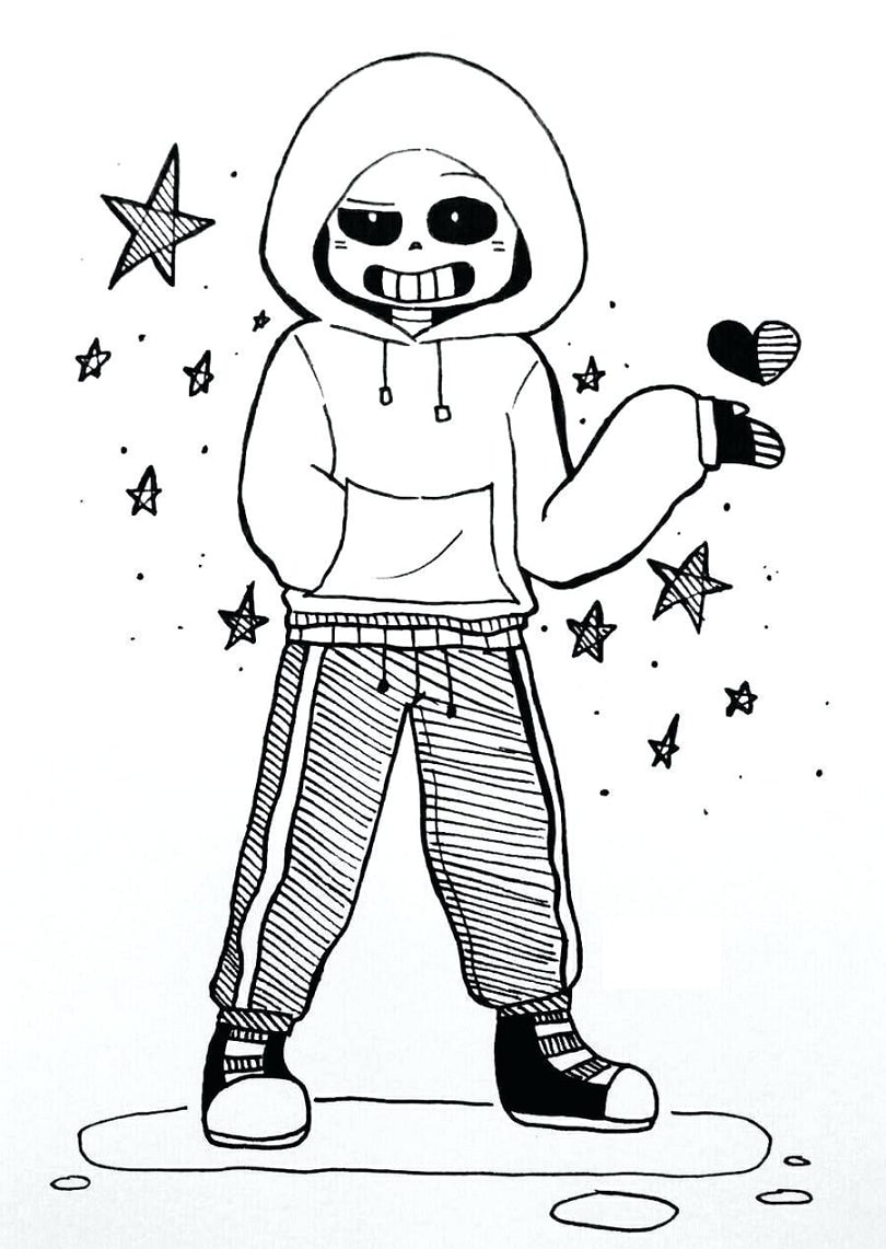 Undertale Sans Coloring Game Undertale Sans
