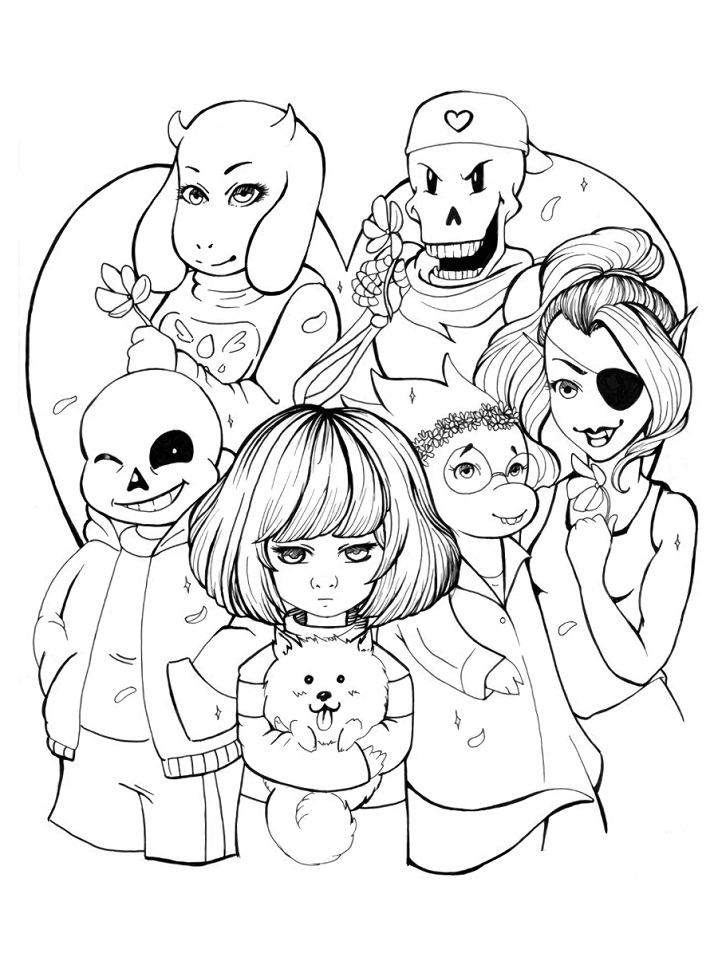 Undertale's Characters 1 Coloring Game Undertale's Characters 1