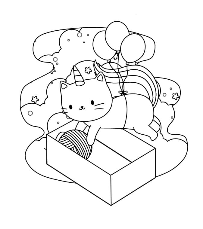 Unicorn Cat for Kids Coloring Game Unicorn Cat for Kids
