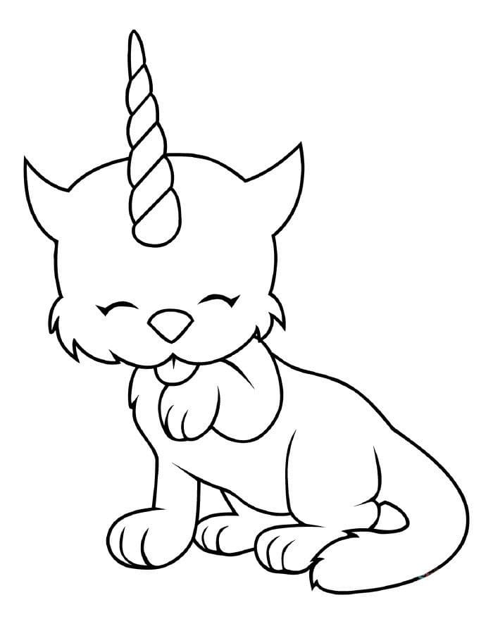 Unicorn Kitten Coloring Game Unicorn Kitten