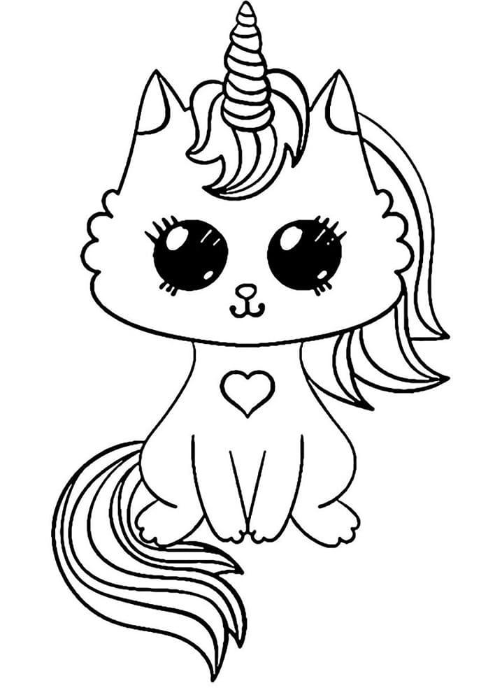 Unicorn Kitty Cat Coloring Game Unicorn Kitty Cat