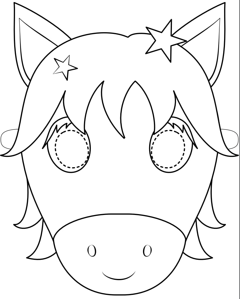 Unicorn Mask Coloring Game Unicorn Mask