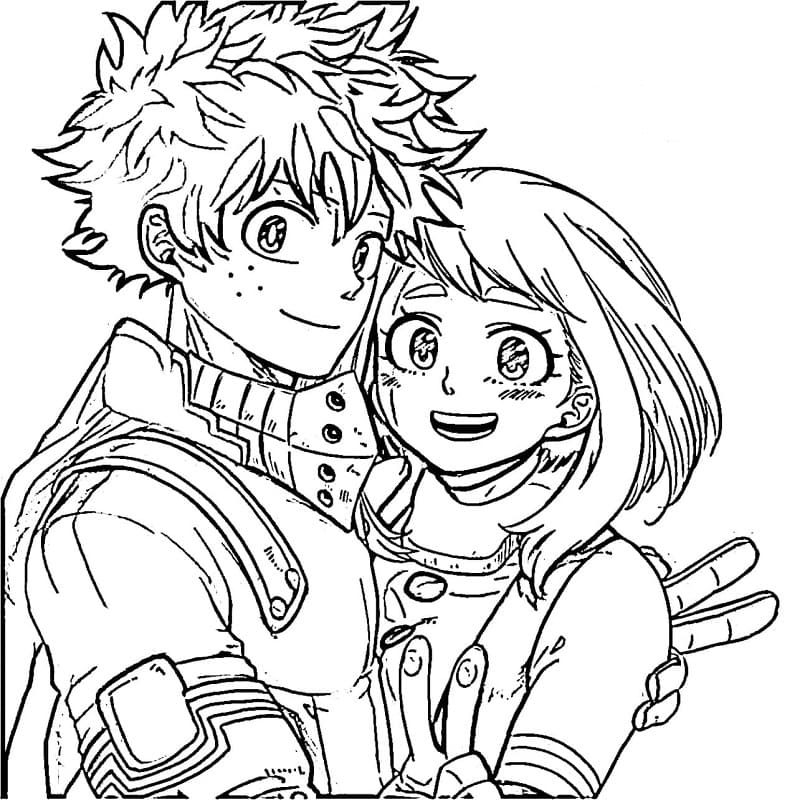 Uraraka and Izuku Midoriya