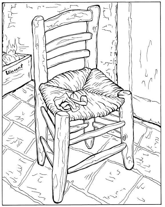 Van Gogh's Chair Vincent Van Gogh Coloring Game Van Gogh's Chair Vincent Van Gogh
