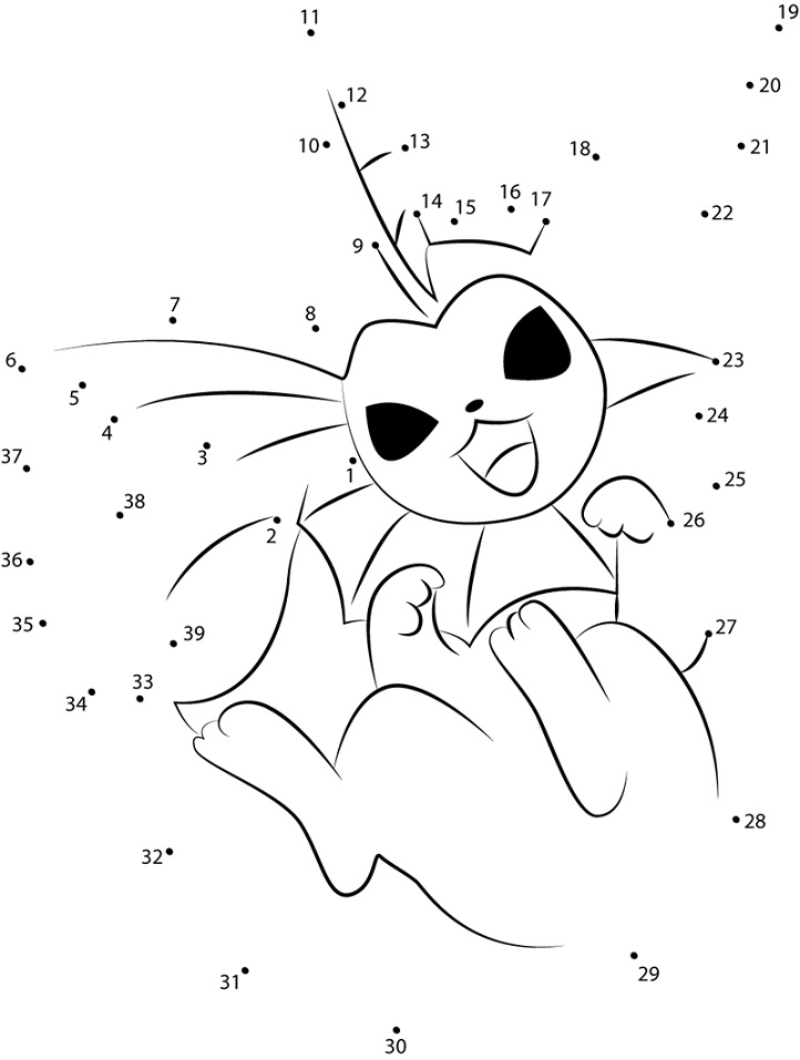 Vaporeon Pokemon Dot to Dot