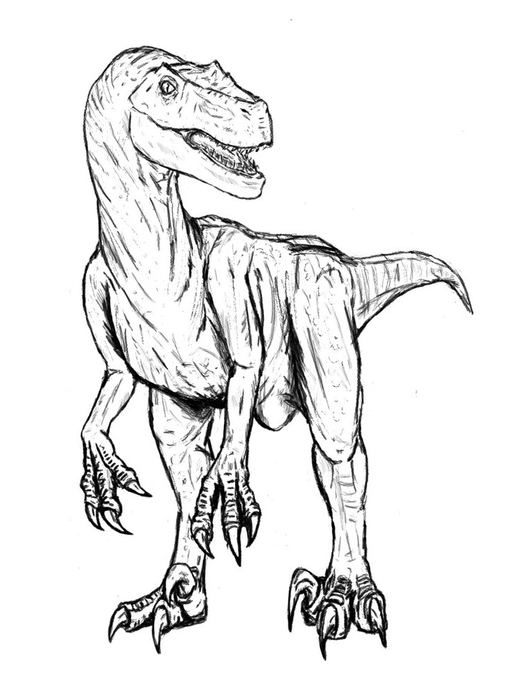 Velociraptor Coloring Games - ColoringGames.Net