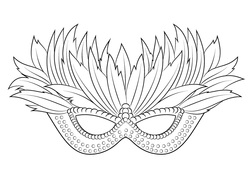 Venetian Mardi Gras Mask Coloring Game Venetian Mardi Gras Mask