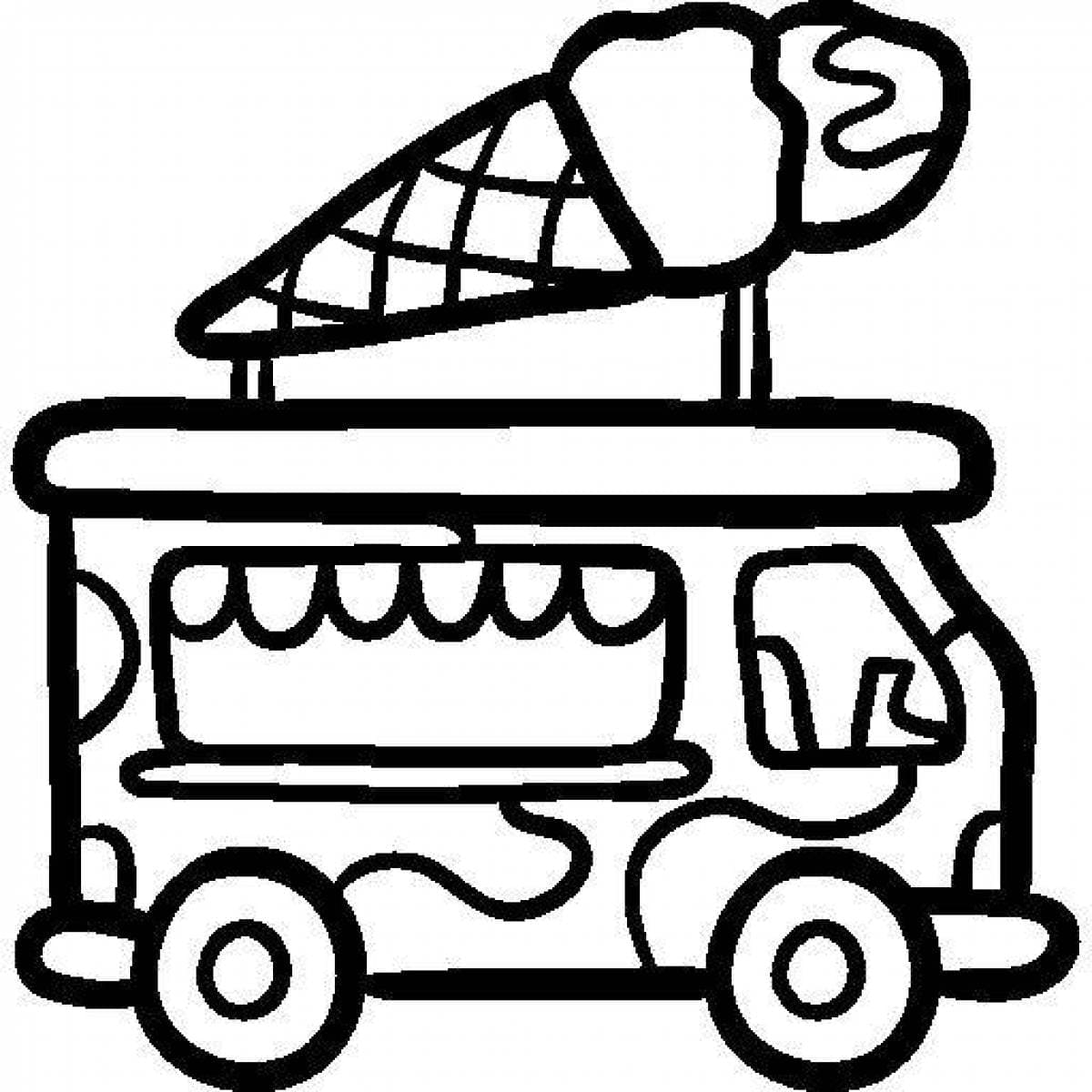 Very Easy Ice Cream Truck Coloring Game Very Easy Ice Cream Truck