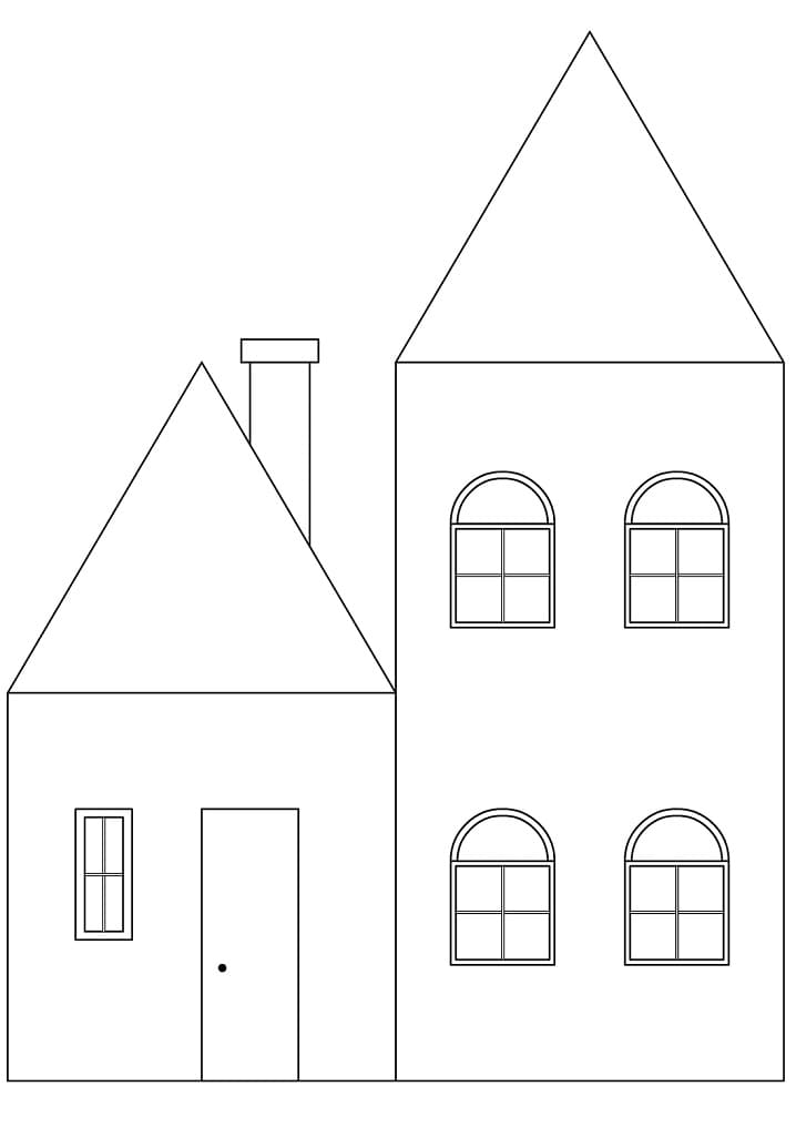 Very Simple House Coloring Game Very Simple House