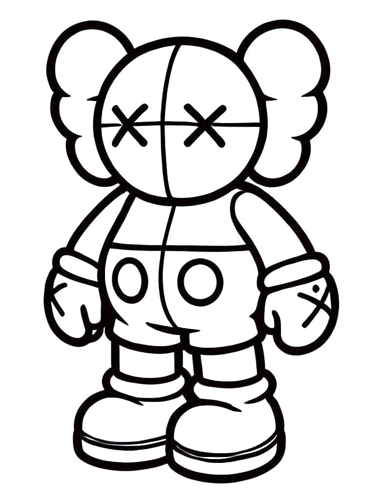 Very Simple Kaws Coloring Game Very Simple Kaws