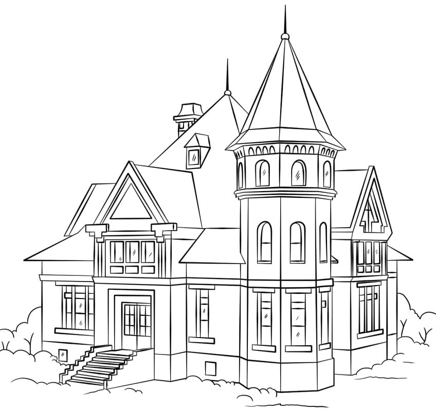 Victorian House Coloring Game Victorian House