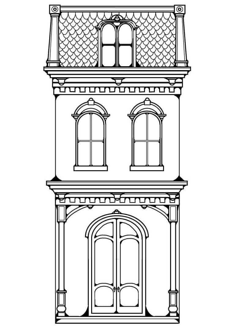 Victorian Row House Coloring Game Victorian Row House