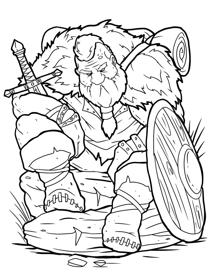 Viking with Sword and Shield