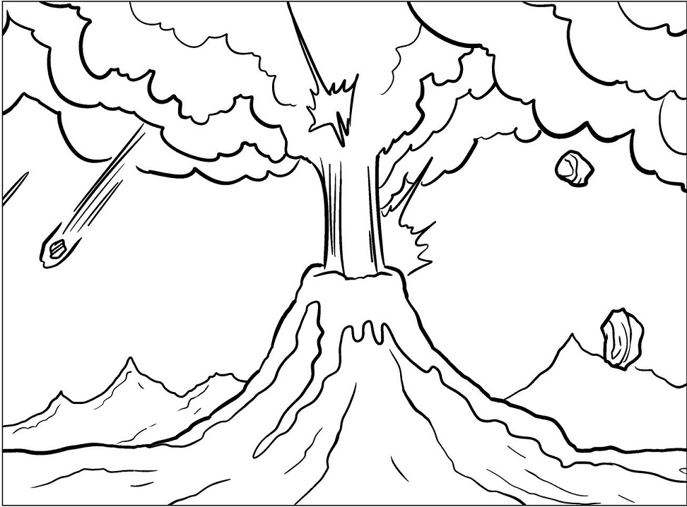 Volcano 7 Coloring Game Volcano 7