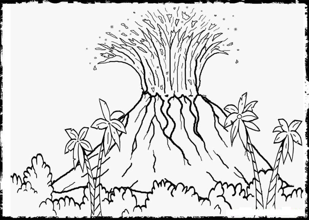 Volcano 8 Coloring Game Volcano 8
