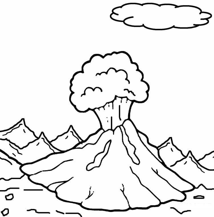 Volcano Eruption Coloring Game Volcano Eruption