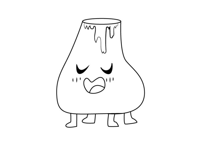 Vulkin Undertale coloring page Coloring Game Vulkin Undertale coloring page