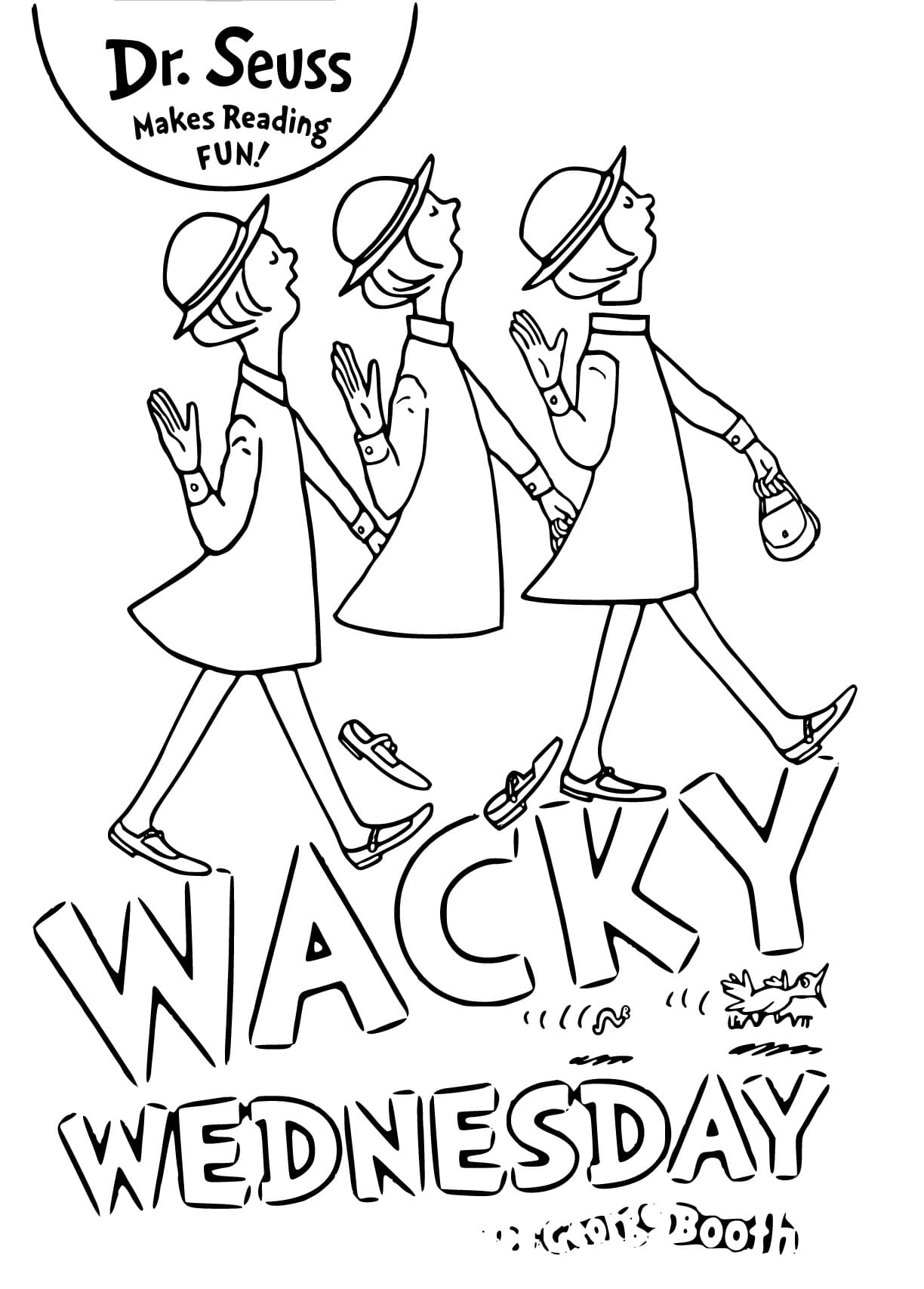 Wacky Wednesday Printable Coloring - Play Free Coloring Game Online