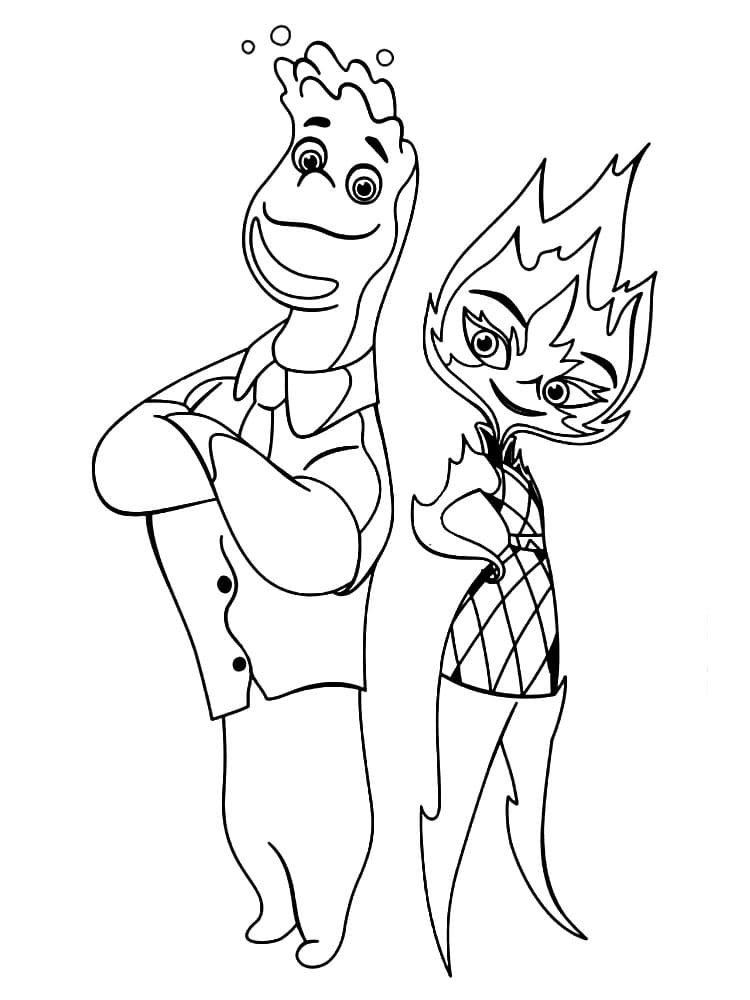 Wade and Ember from Disney Elemental