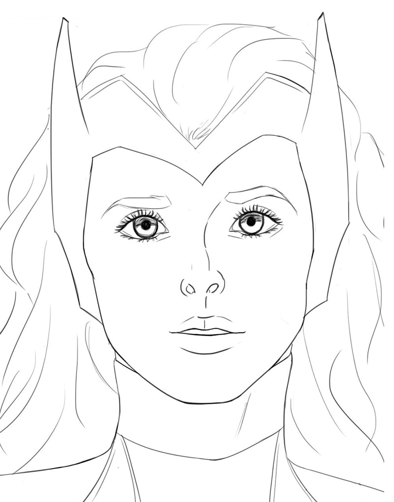 Wanda from WandaVision Coloring Game Wanda from WandaVision