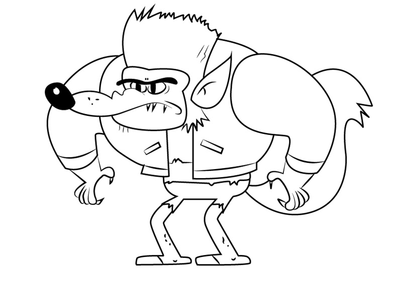 Werewolf from Looped Coloring Game Werewolf from Looped