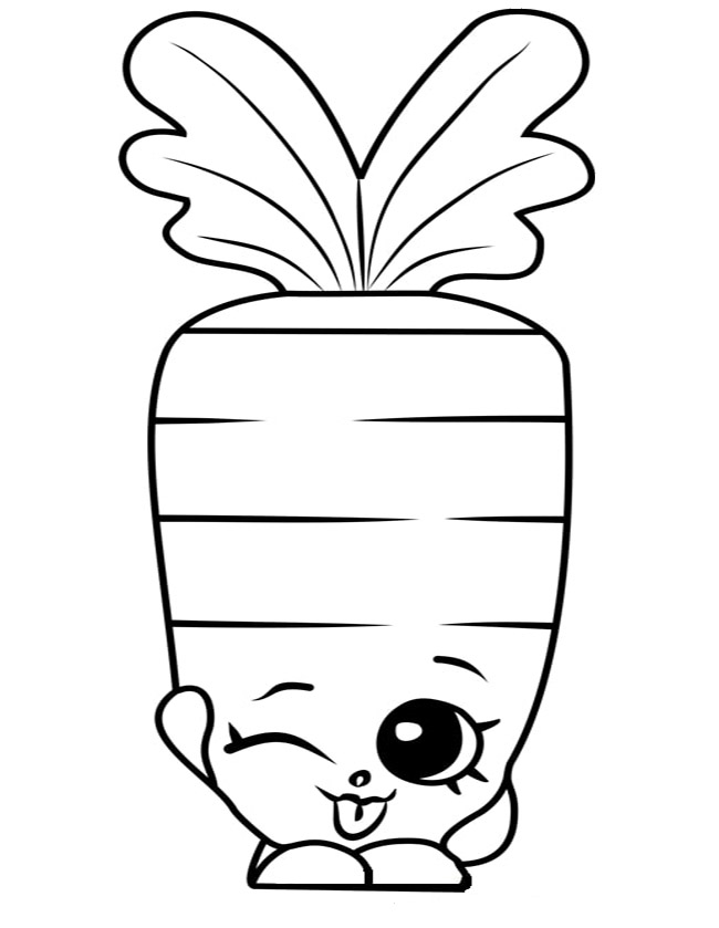 Wild Carrot Shopkins Coloring Game Wild Carrot Shopkins