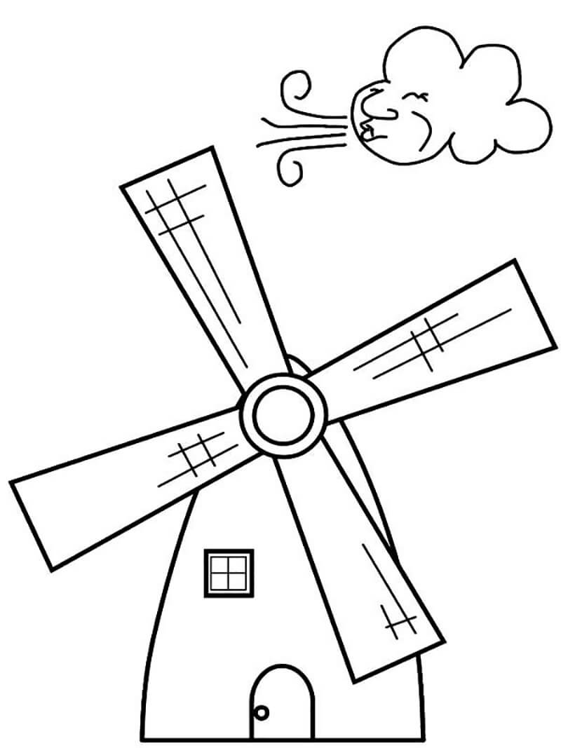 Windmill in Germany Coloring Game Windmill in Germany