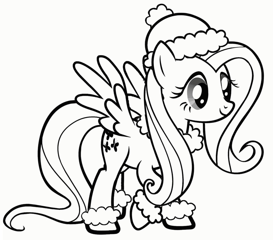Winter Fluttershy Coloring Game Winter Fluttershy