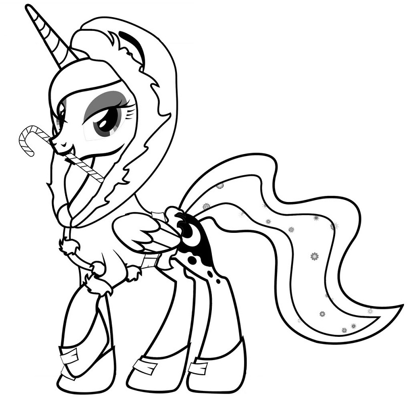 Winter Princess Luna Coloring Game Winter Princess Luna