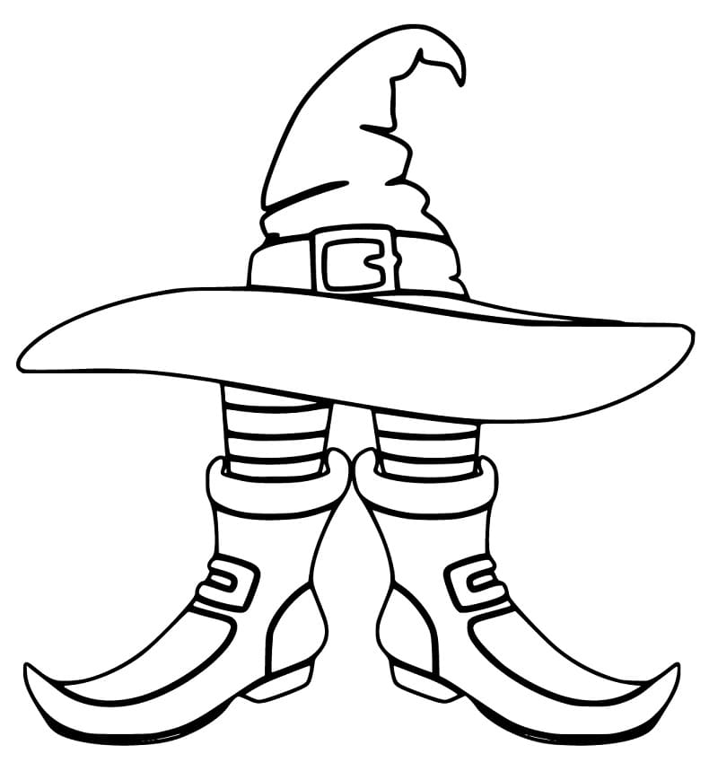 Witch Hat and Boots Coloring Game Witch Hat and Boots