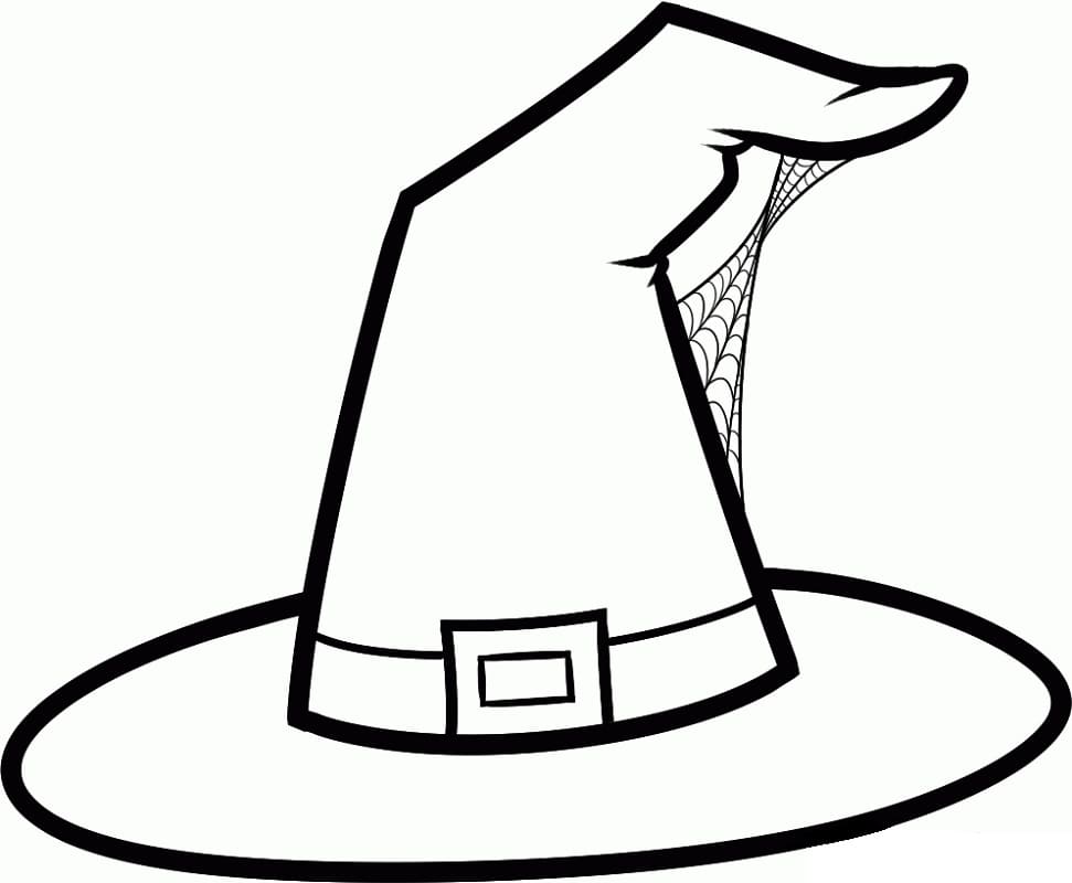 Witch Hat and Spider Web Coloring Game Witch Hat and Spider Web