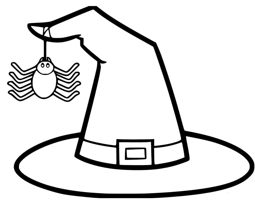 Witch Hat and Spider Coloring Game Witch Hat and Spider