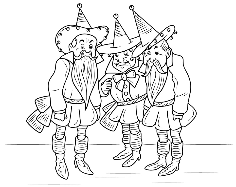 Wizard of Oz Munchkins Coloring Game Wizard of Oz Munchkins