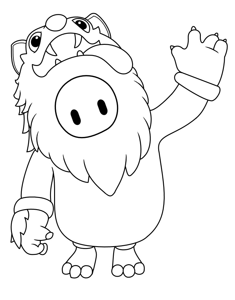 Wolf Skin Fall Guys Coloring Game Wolf Skin Fall Guys