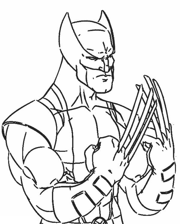 Wolverine with Claws Coloring Game Wolverine with Claws