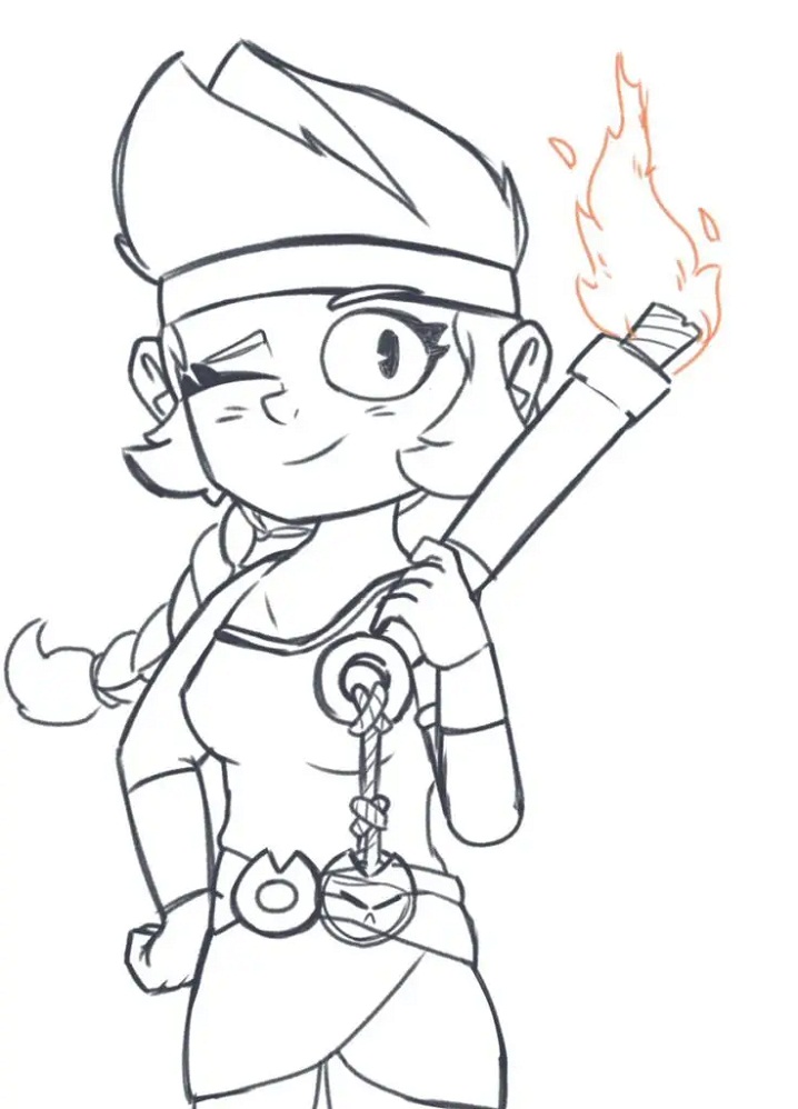 Wonderful Amber Brawl Stars Coloring Game Wonderful Amber Brawl Stars