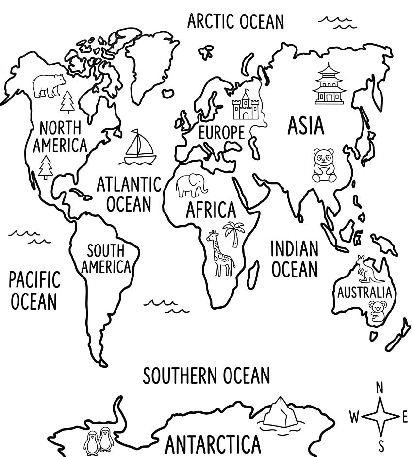 World Map Free Printable