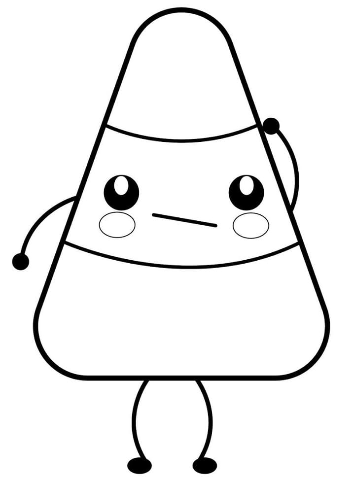 Worried Candy Corn Coloring Game Worried Candy Corn