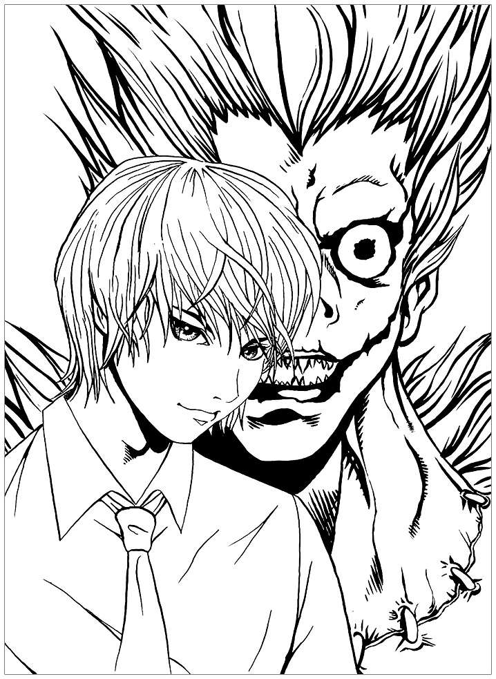 Yagami and Ryuk from Death Note