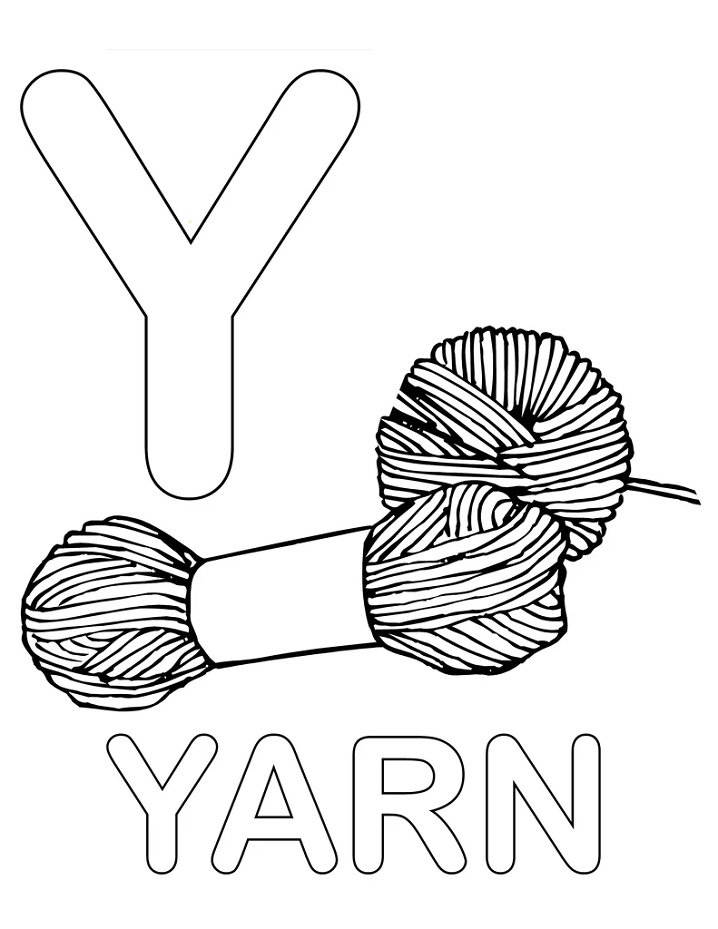 Yarn Letter Y Coloring Game Yarn Letter Y