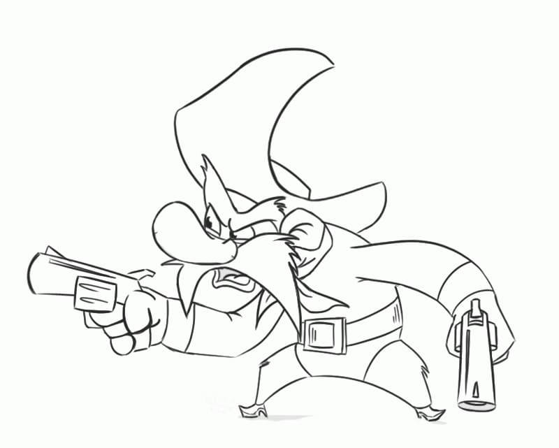 Yosemite Sam Holding Guns
