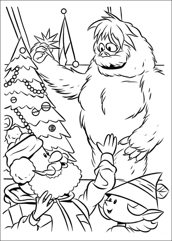 Yukon Cornelius and Snowmonster Coloring Game Yukon Cornelius and Snowmonster