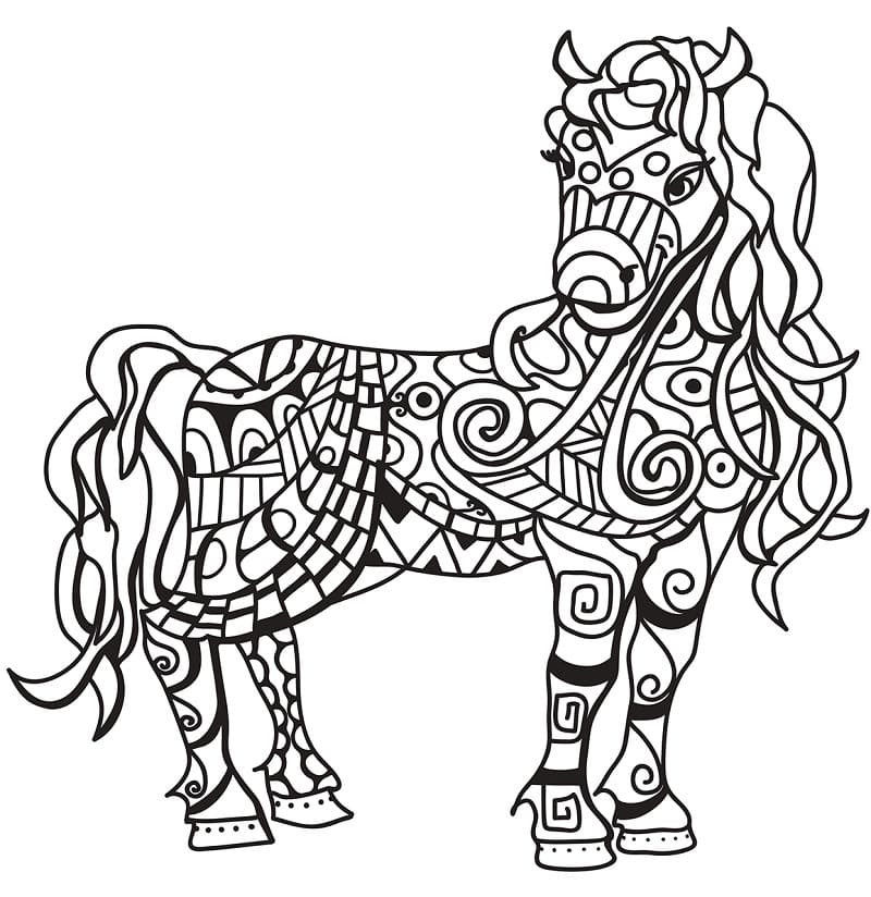 Zentangle Horse