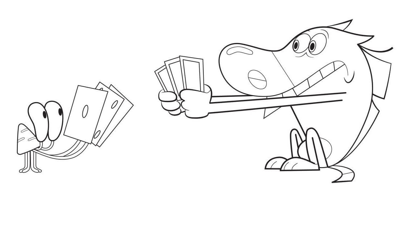 Zig and Sharko Playing Card